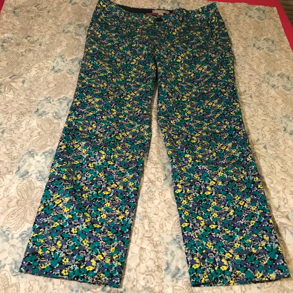 Banana Republic Floral Hampton Straight Leg Pants